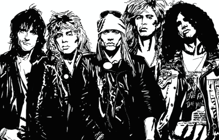I Guns N' Roses secondo Jim McCarthy e Mark Olivent, pubblicato da Edizioni BD