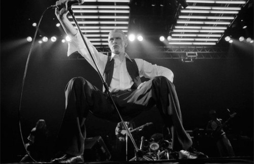David Bowie live alla Wembley Arena nel 1976 - Foto Michael Putland