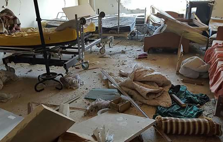 Un ospedale pediatrico di Medici Senza Frontiere, distrutto -Foto di Medici Senza Frontiere
