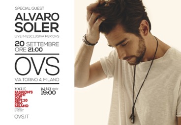 OVS ospiterà il live di Alvaro Soler
