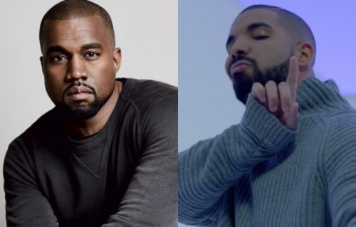 Kanye West e Drake - Foto via Facebook