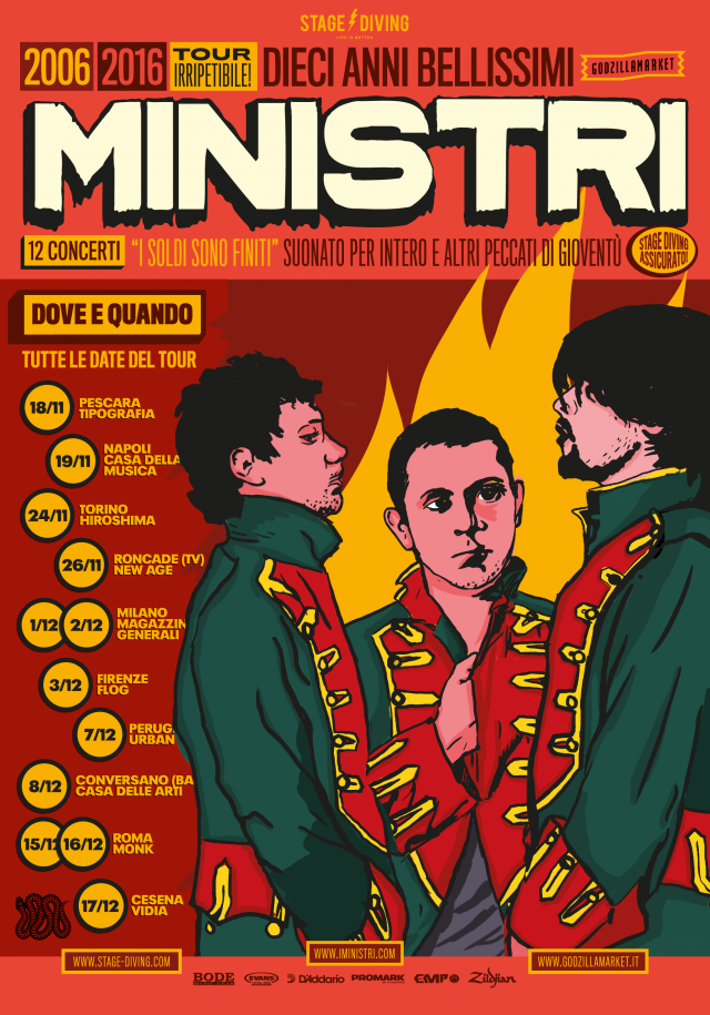 Il poster del tour per il decennale dei Ministri