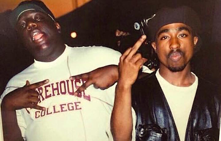Notorious B.I.G. e Tupac Shakur, foto via Facebook