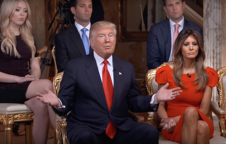 Donald Trump durante l'intervista a 60 minutes, immagine via CBS