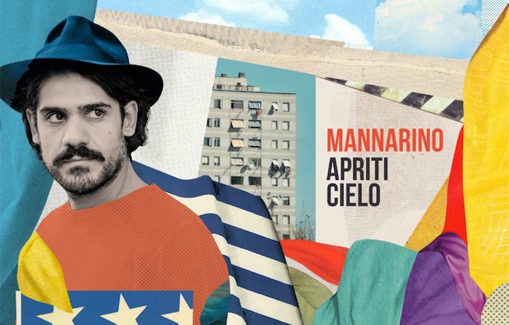 Un dettaglio della copertina di Apriti Cielo, il nuovo album di Mannarino, foto Ilaria Magliocchetti Lombi, artwork di Nazario Graziano