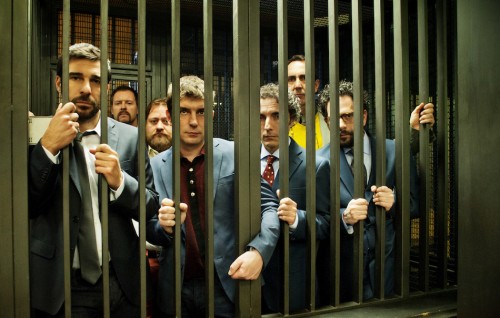 I protagonisti di Smetto Quando Voglio: Masterclass. Foto di Emanuela Scarpa