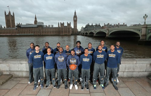 Gli Indiana Pacers a Londra il 12 gennaio 2017 per la partita di campionato NBA contro Denver Nuggets