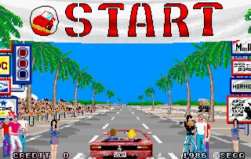 Una schermata di "Out Run"