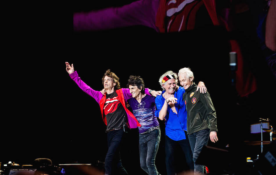 Mick Jagger, Ron Wood, Keith Richards e Charlie Watts a Indio, California lo scorso ottobre. Foto di Anjali Ramnandanlall