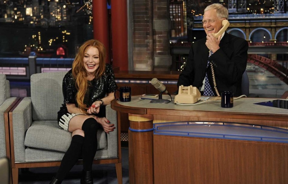 Lindsay Lohan con David Letterman
