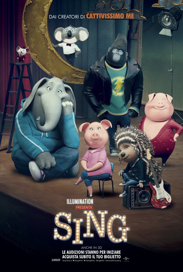 La locandina di Sing, al cinema dal 4 gennaio