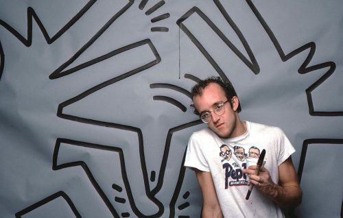 Keith Haring nel 1984, foto di Jack Mitchell/Getty Images