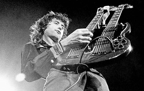 Jimmy Page dei Led Zeppelin. Foto di Robert Knight Archive/Redferns
