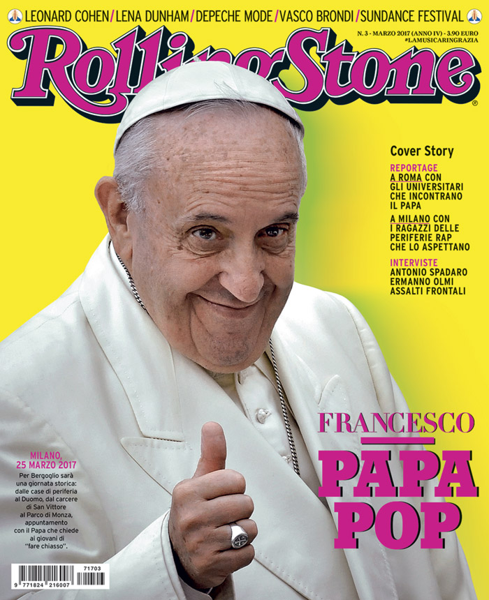 Ultima settimana per trovare in cento edicole di Milano la t-shirt di Papa Francesco in regalo con il numero di Rolling Stone