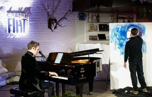 Il cantautore Giovanni Caccamo e il pittore Giovanni Robustelli si ebiscono insieme per celebrare i Sessant’anni di 500