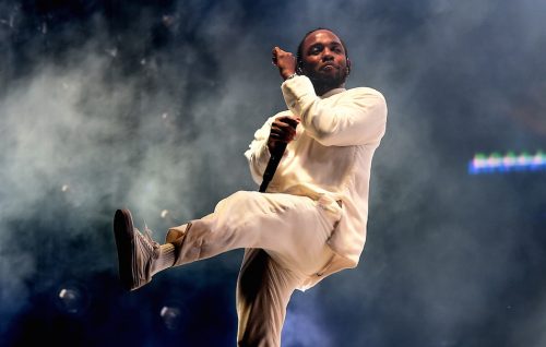 Kendrick Lamar durante la sua esibizione del 16 aprile al Coachella. Foto di Kevin Winter/Getty Images for Coachella