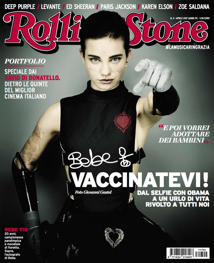 Bebe Vio sul nuovo numero di Rolling Stone:«Vaccinatevi!»