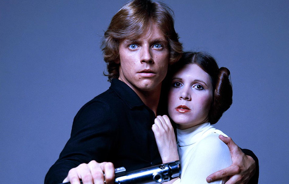 Mark Hamill e Carrie Fisher. Foto di Terry O'Neill/Getty Images