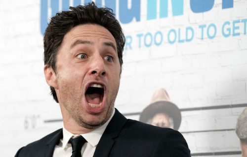 Zach Braff durante la premiere di "Insospettabili Sospetti" ("Going In Style", ndr) a New York. Foto di D Dipasupil/FilmMagic