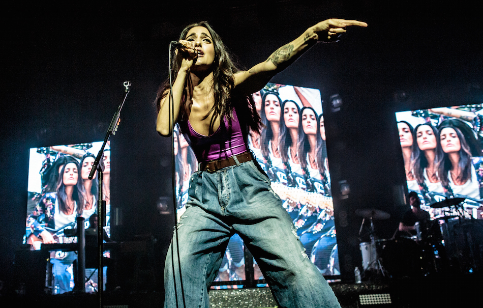 Levante durante il concerto all'Alcatraz di Milano. Foto di Sergione Infuso/Corbis via Getty Images