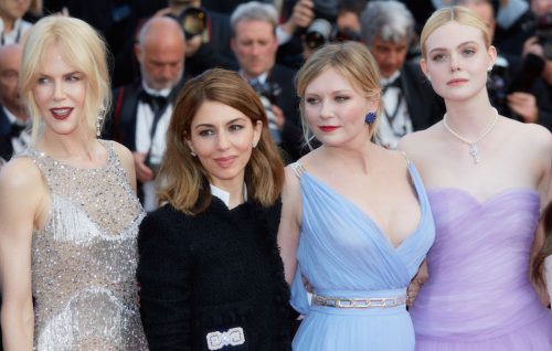 Nicole Kidman, Sofia Coppola, Kirsten Dunst e Elle Fanning alla presentazione di "The Beguiled". Foto di Kristina Nikishina/Epsilon/Getty Images