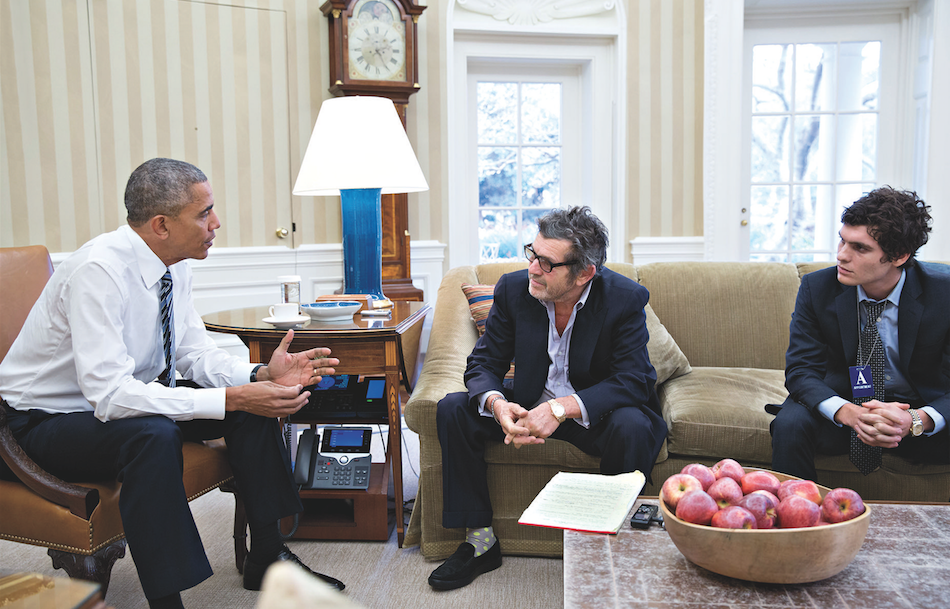 Barack Obama durante l'incontro con Jann S. Wenner, foto di Pete Souza/The White House. Trovate l'intervista completa sul numero di Rolling Stone in edicola