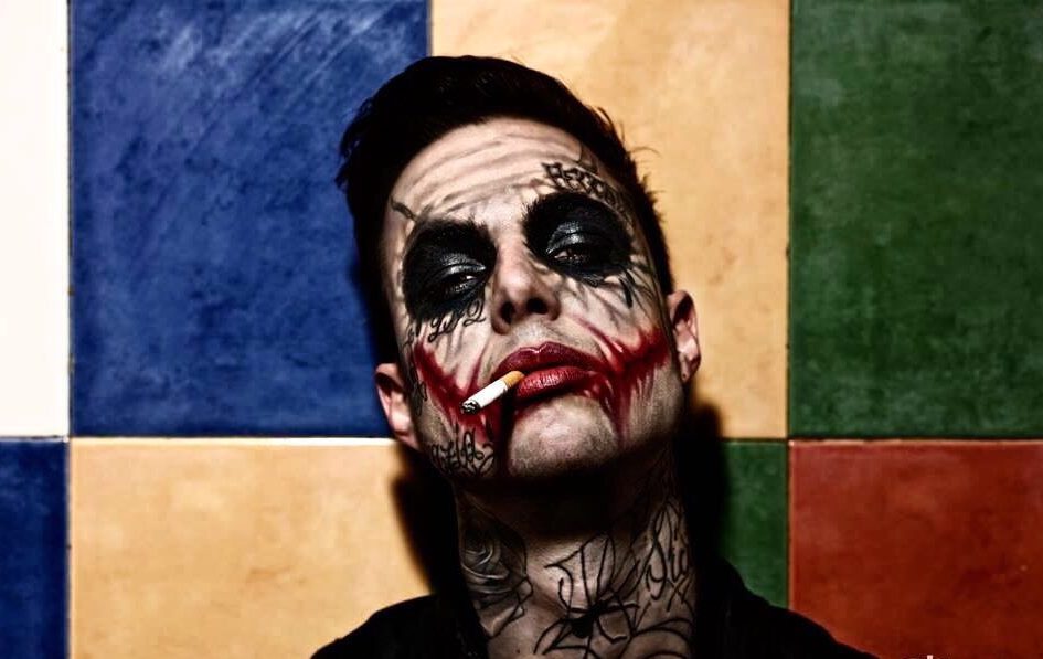 Joker Boy, tatuato su tutta la faccia dal noto artista spagnolo Rodrigo Galvez, è tra gli ospiti dell'International Tattoo Show di Riccione - Foto di CJ Clemente