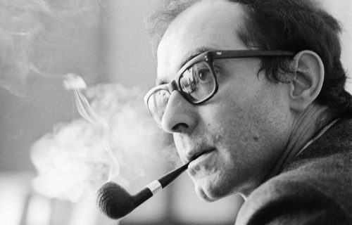 Jean-Luc Godard nel giugno del 1968 a Londra per 'Sympathy for the Devil'. Credit: Bryan Wharton / Times Newspapers Ltd / IPA
