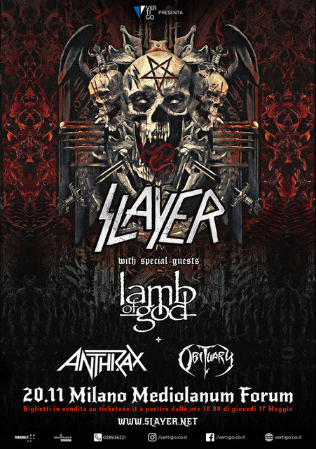 slayer tour italia