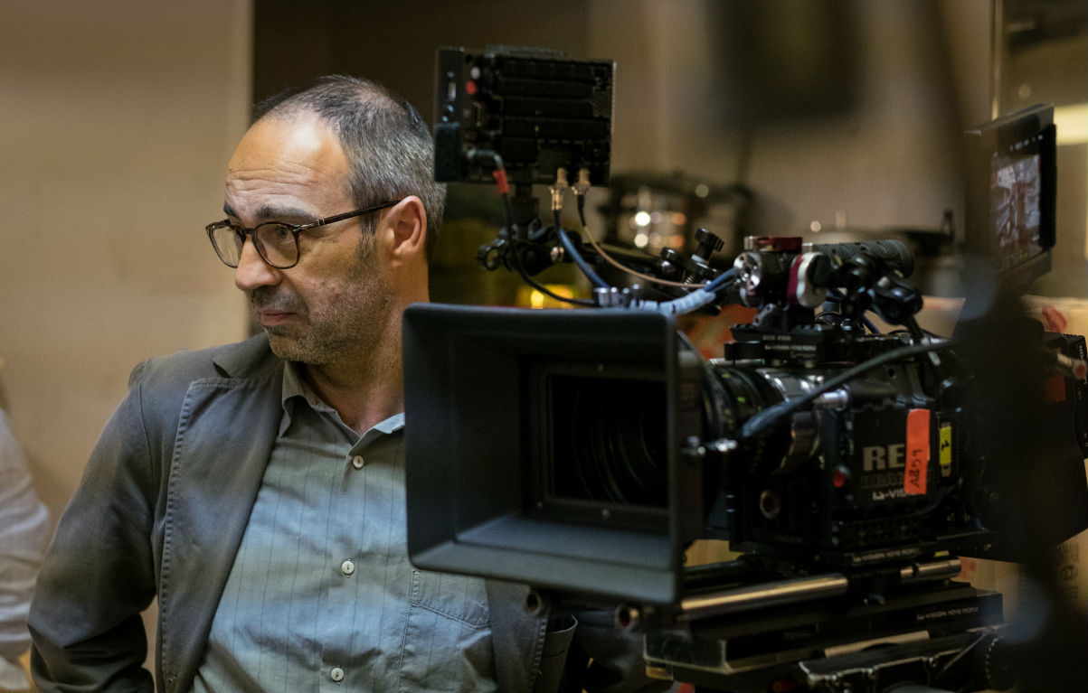 Niccolò Ammaniti sul set de 'Il Miracolo'.