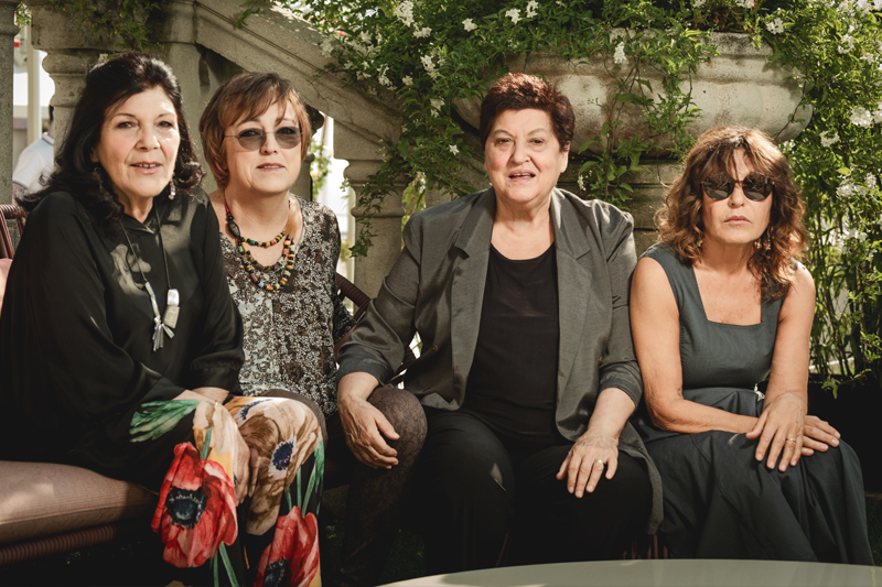 Rossella Canaccini, Daniela Santerini, Viviana Tacchella e la regista Wilma Labate scattate a Venezia 75 da Fabrizio Cestari.