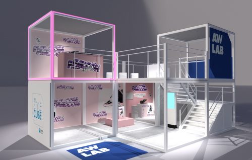 Un render del cubo che apparirà in Darsena dal 21 settembre