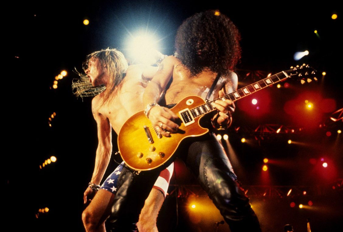 Slash e Axl Rose a Rock in Rio II, il 15 gennaio 1991
