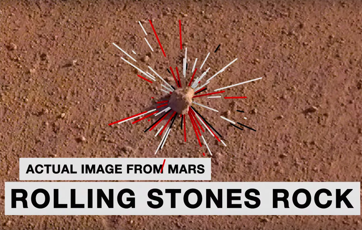 Una pietra rotola su Marte e la NASA la dedica ai Rolling Stones