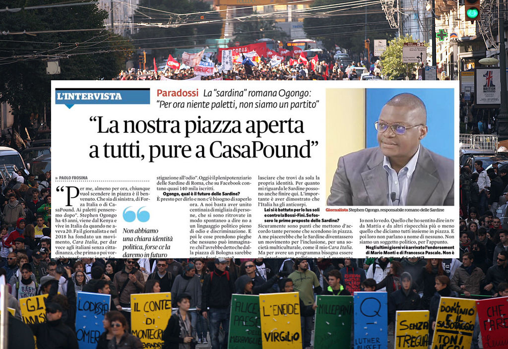 Le Sardine hanno ufficialmente aperto a CasaPound