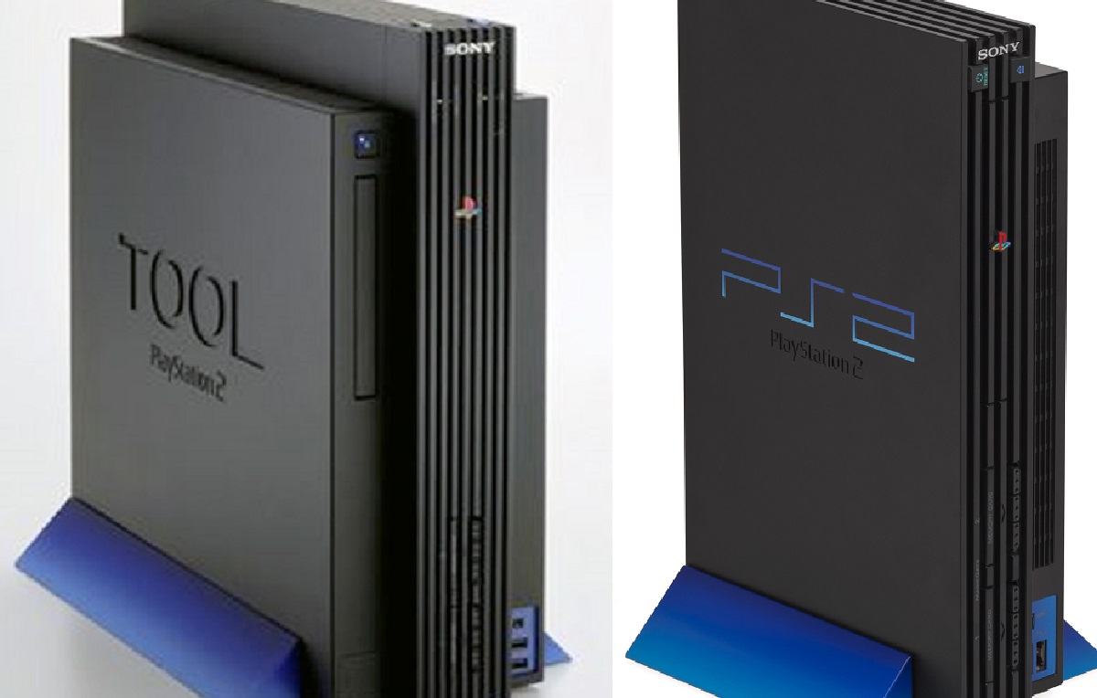 A destra, un vecchio e ingombrante devkit di PlayStation 2. A sinistra, il ...