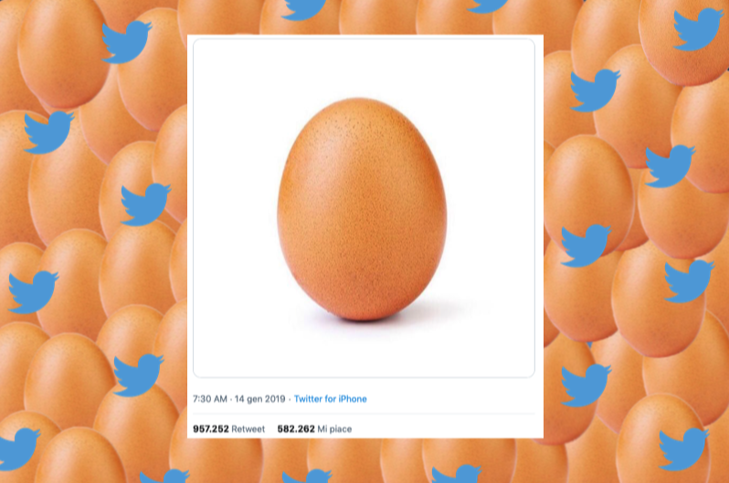 Il tweet più ritwittato del 2019 è un uovo che chiede di essere ritwittato