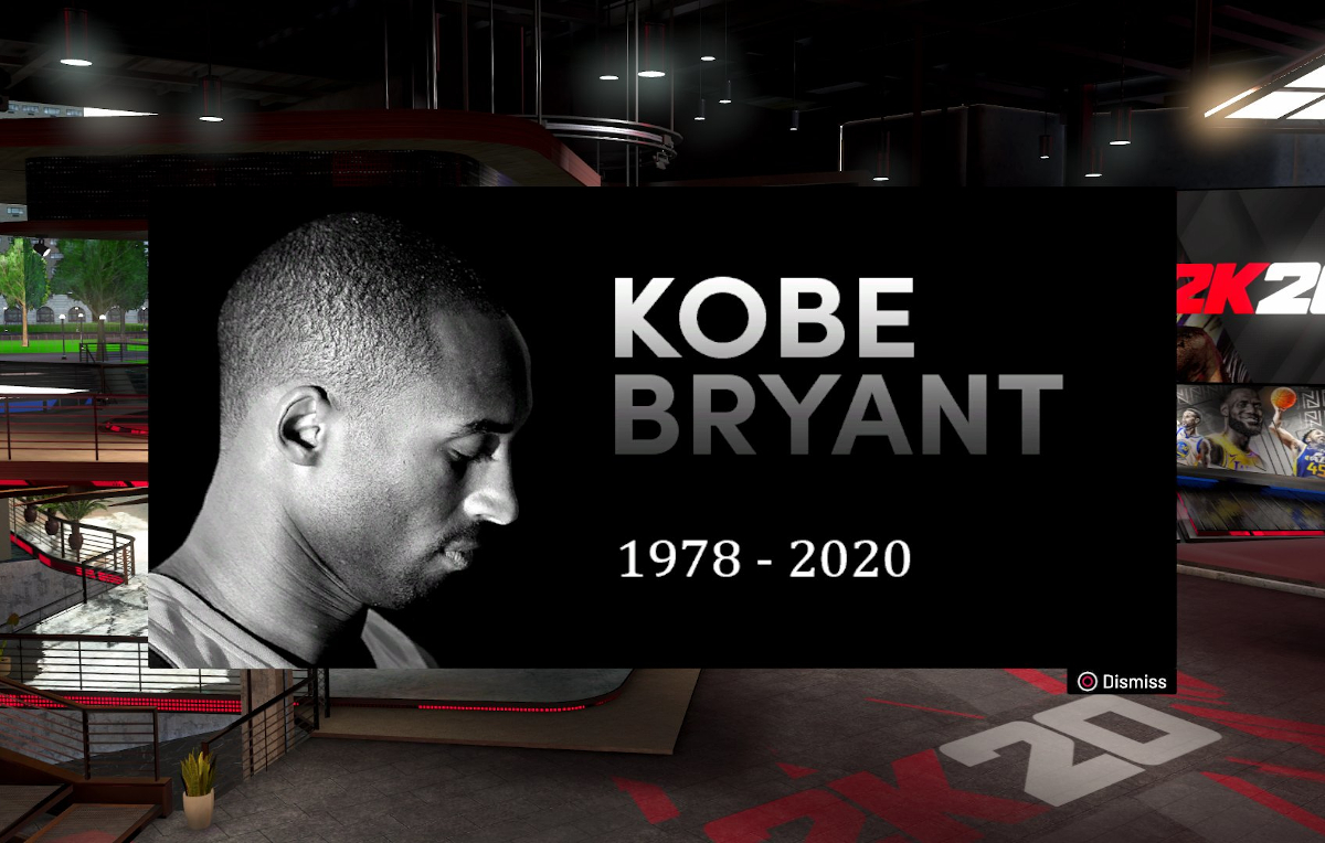Kobe Bryant celebrato all’interno di NBA 2K20