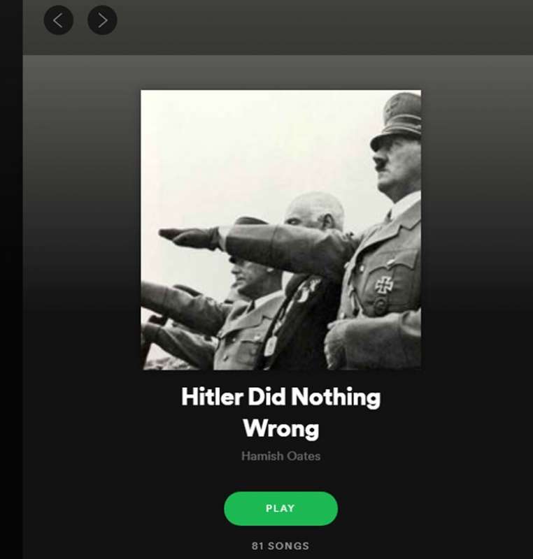 Spotify è piena di playlist naziste