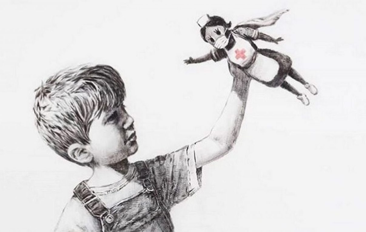 Banksy omaggia medici e infermieri nella sua nuova opera