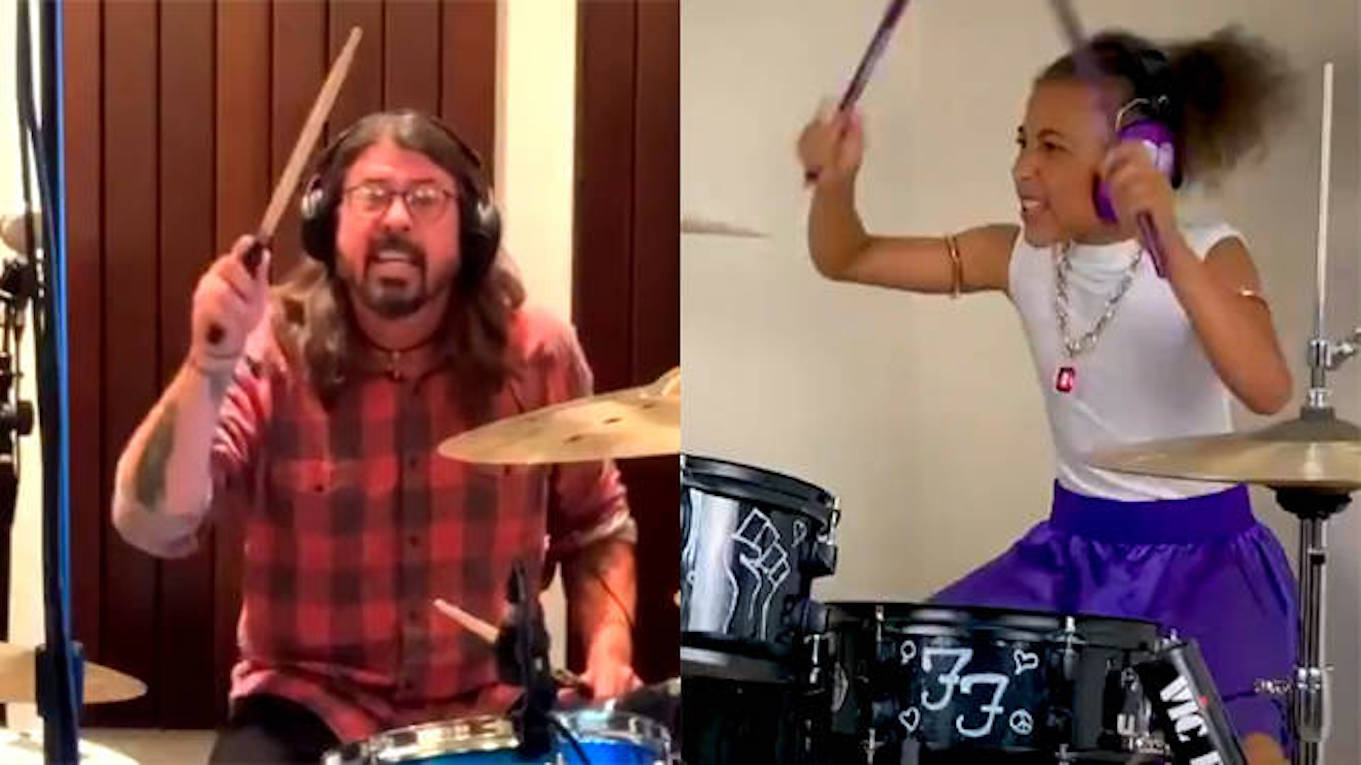 Guarda la battle tra Dave Grohl e Nandi Bushell, batterista di 10 anni