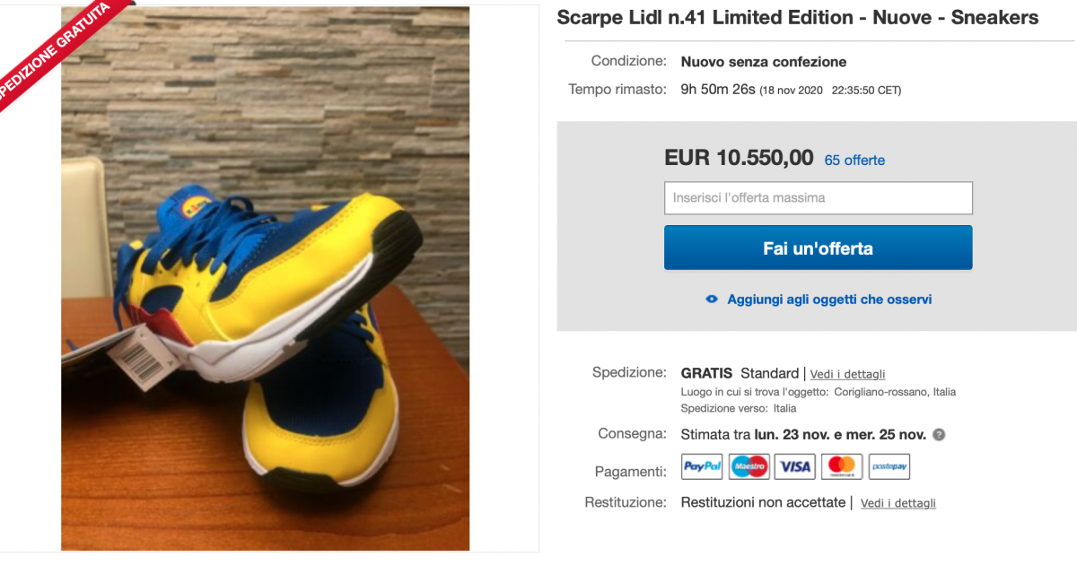 Scarpe da ginnastica Lidl in Plastica Blu taglia 45 EU - 23365960