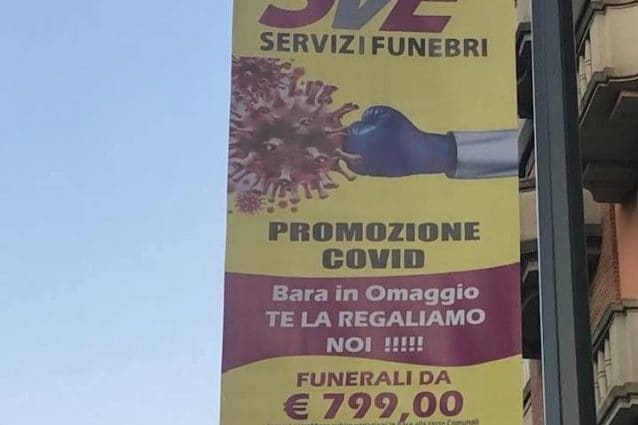 La “promozione Covid” delle pompe funebri con “bara in omaggio” a Milano