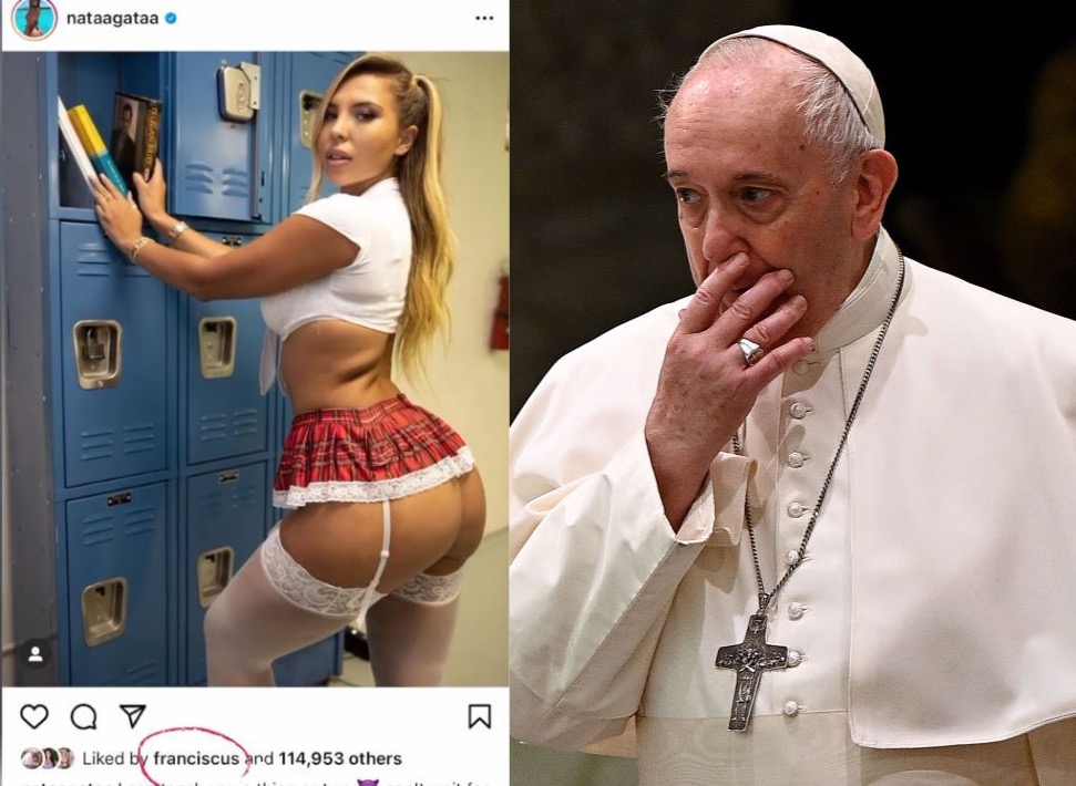 Papa Francesco ha messo like su Instagram a una modella, e la Chiesa ha aperto un’inchiesta