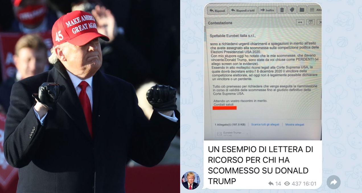 I complottisti italiani che hanno scommesso su Trump e ora vogliono fare causa alla Snai