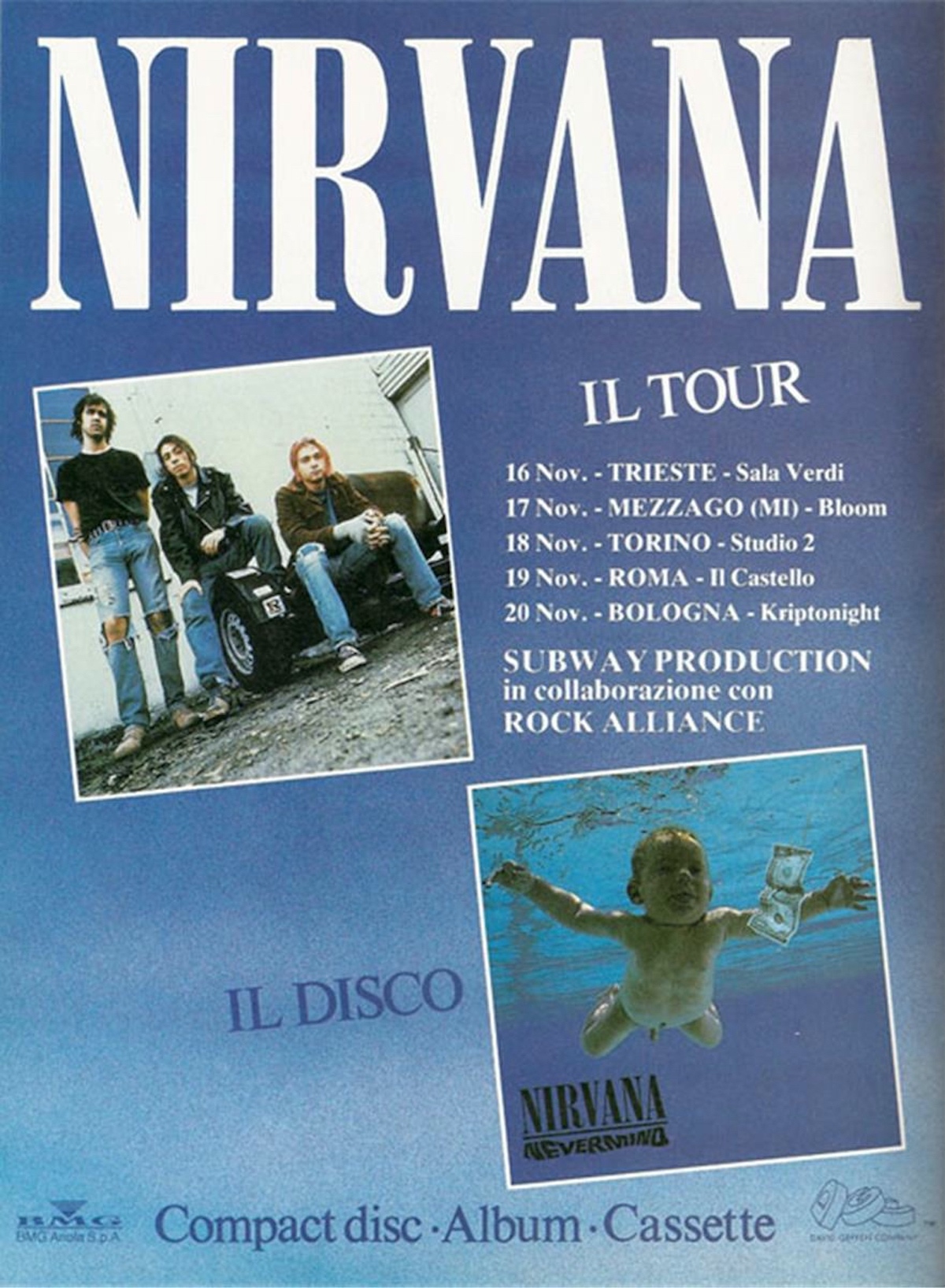 nirvana tour italia