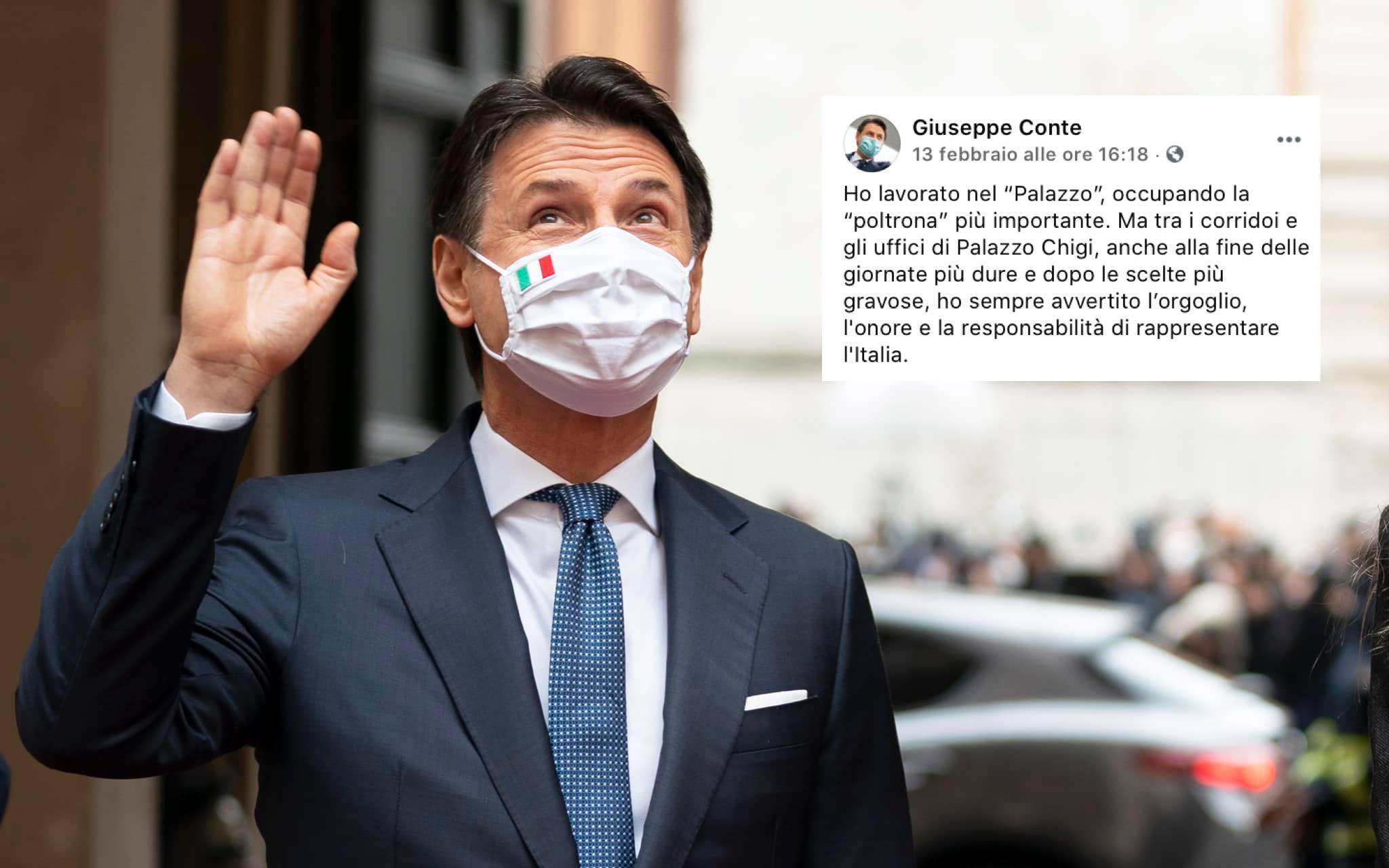 Il post di addio di Giuseppe Conte è quello con più like nella storia della politica italiana