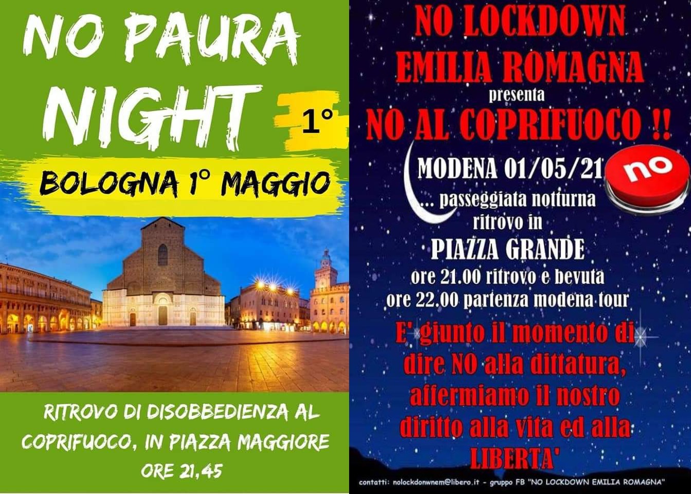 In diverse città italiane si stanno organizzando “passeggiate contro il coprifuoco”