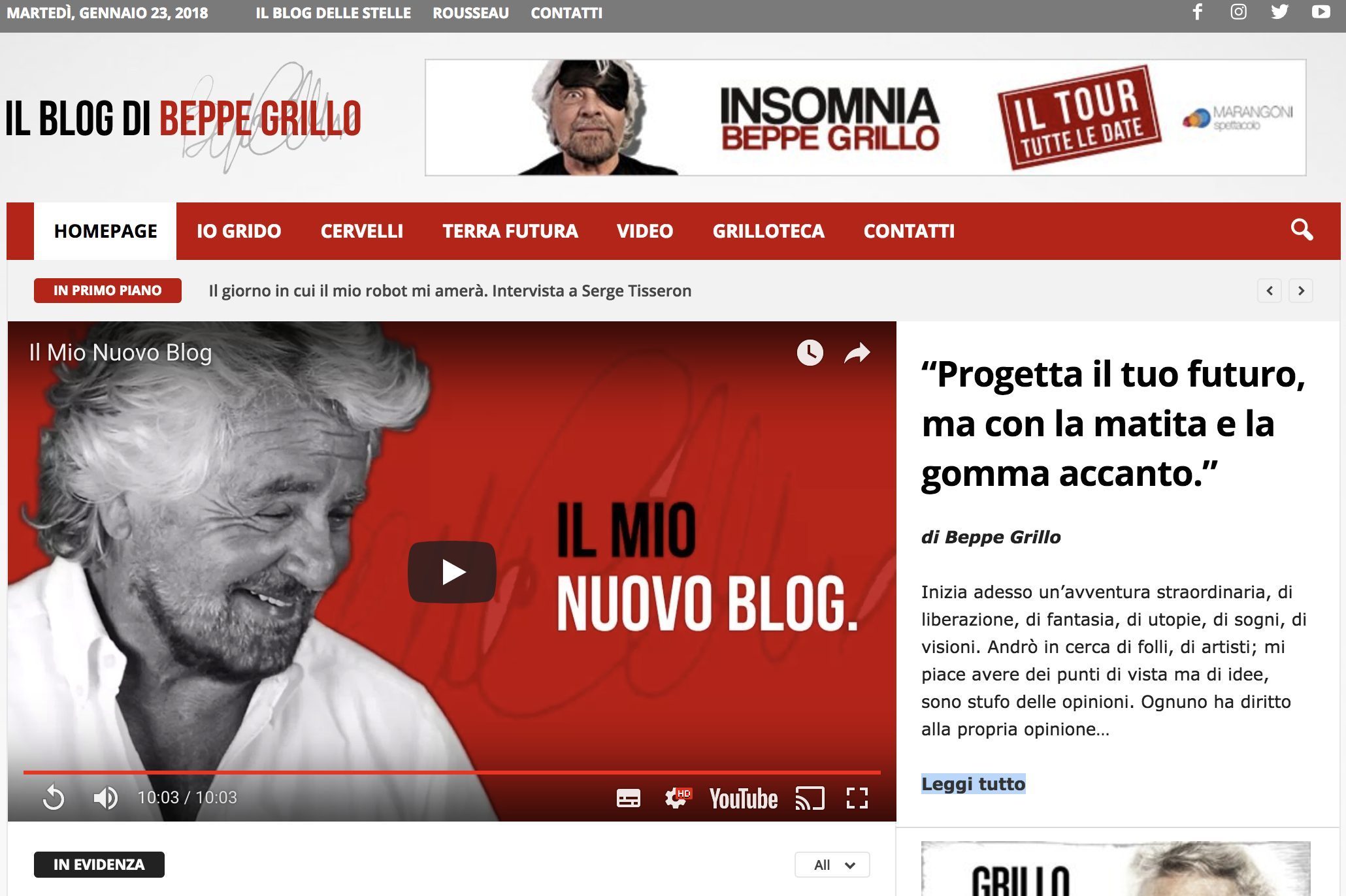 Il Blog di Beppe Grillo rischia la chiusura