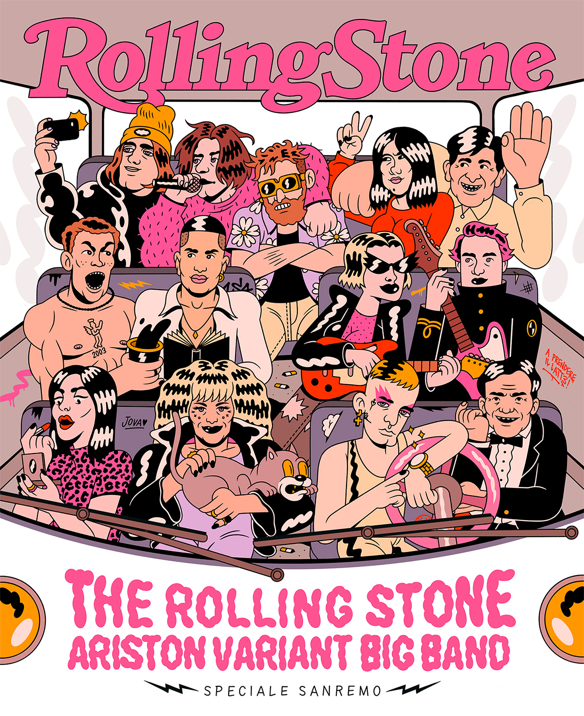 The Rolling Stone Ariston variant Big Band digital cover Rolling Stone Italia